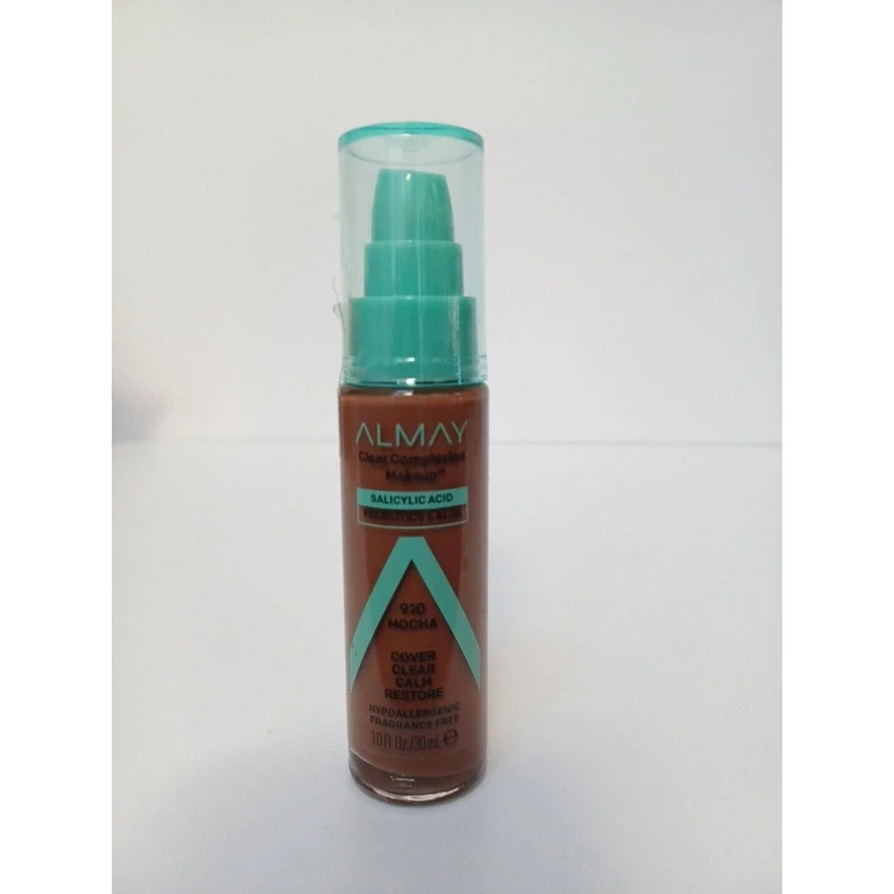Almay Clear Complexion Acne Foundation With Salicylic Acid 910 Mocha 1fl‎ oz